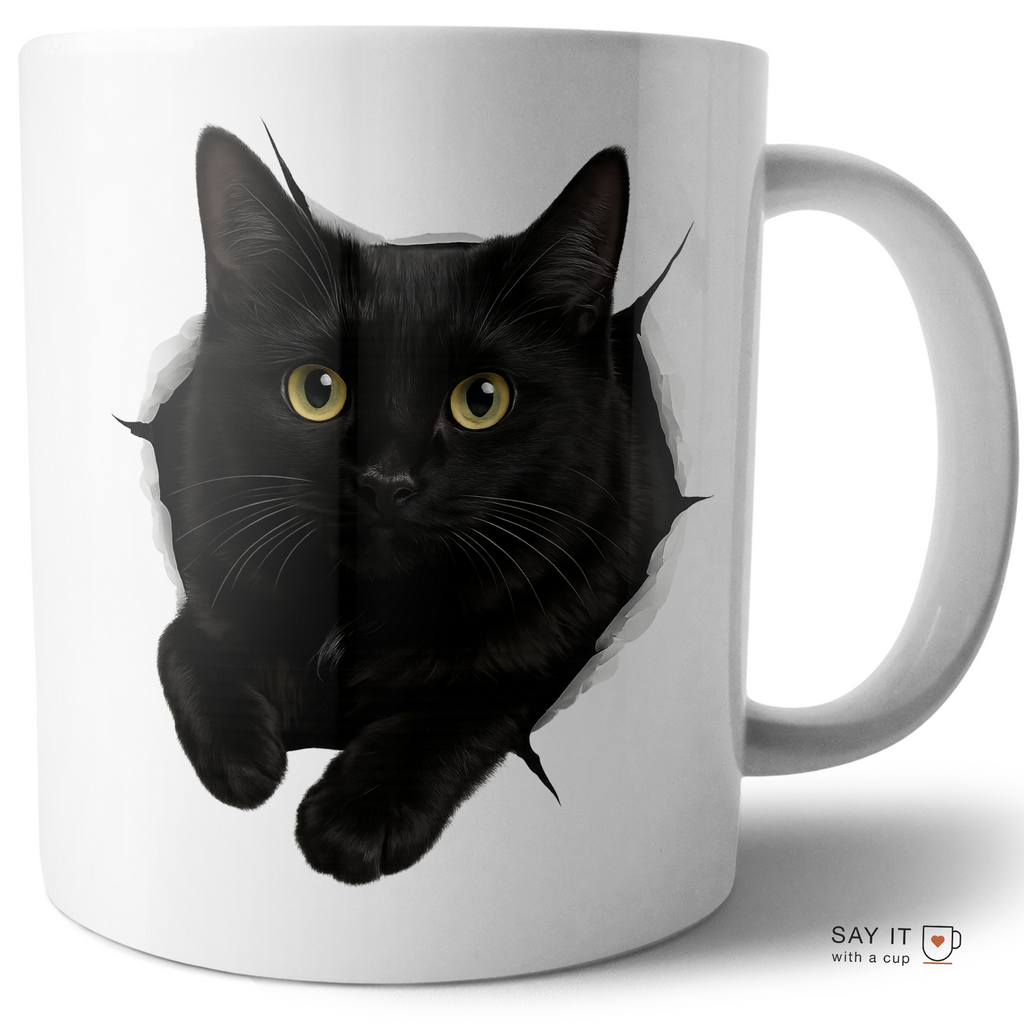 Black Cat Breaking Through Design