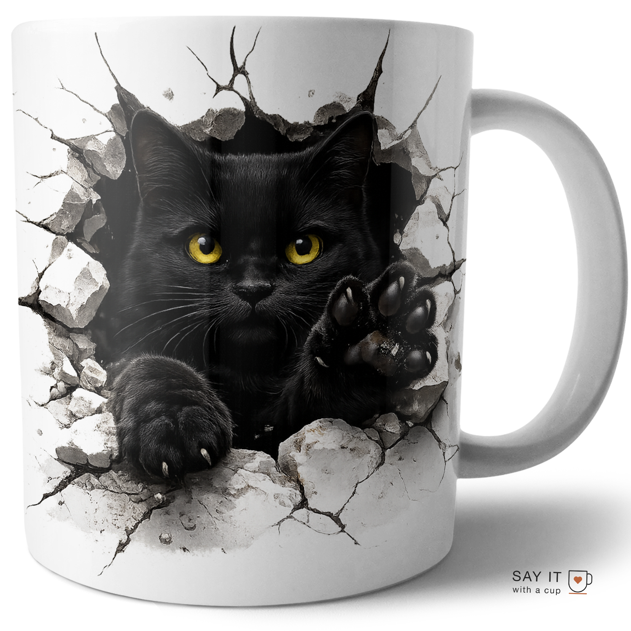 Black Cat Mug – 3D Breakthrough
