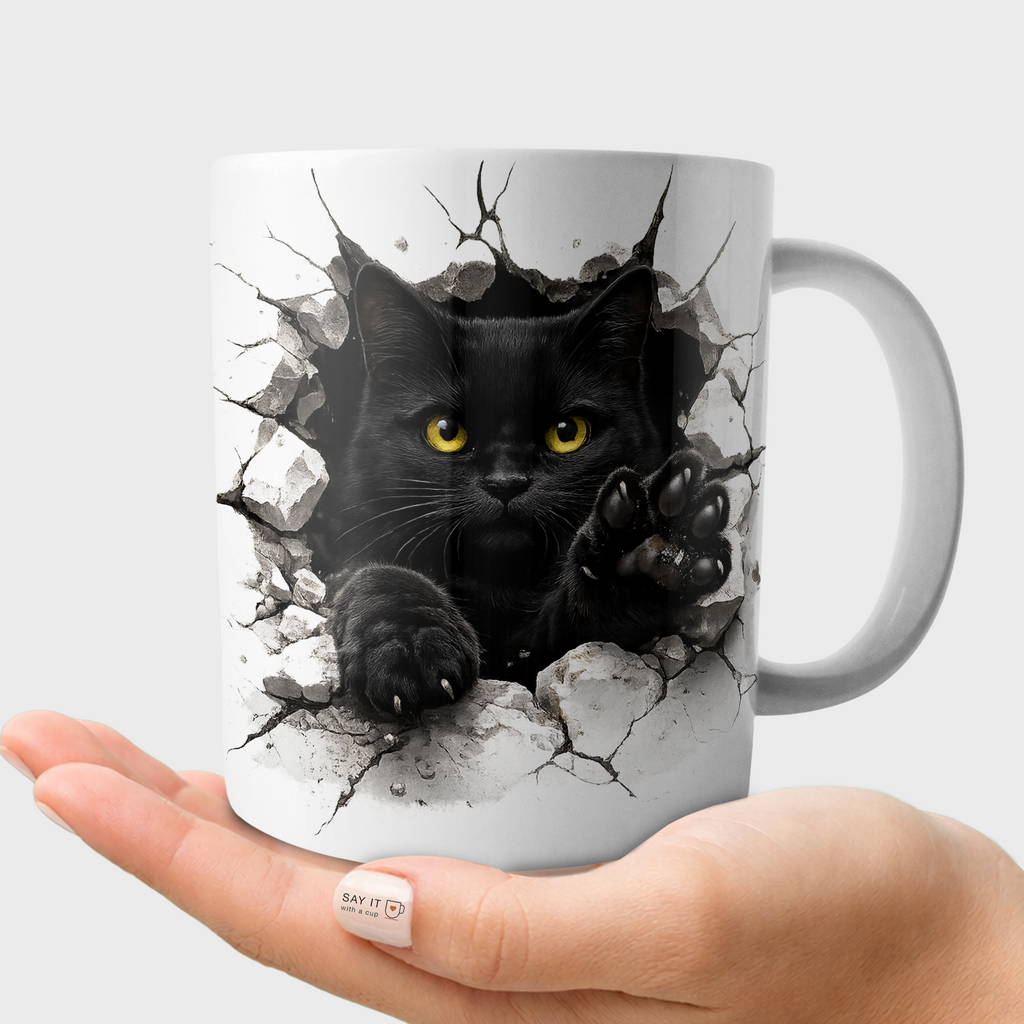 Black Cat Mug – 3D Breakthrough