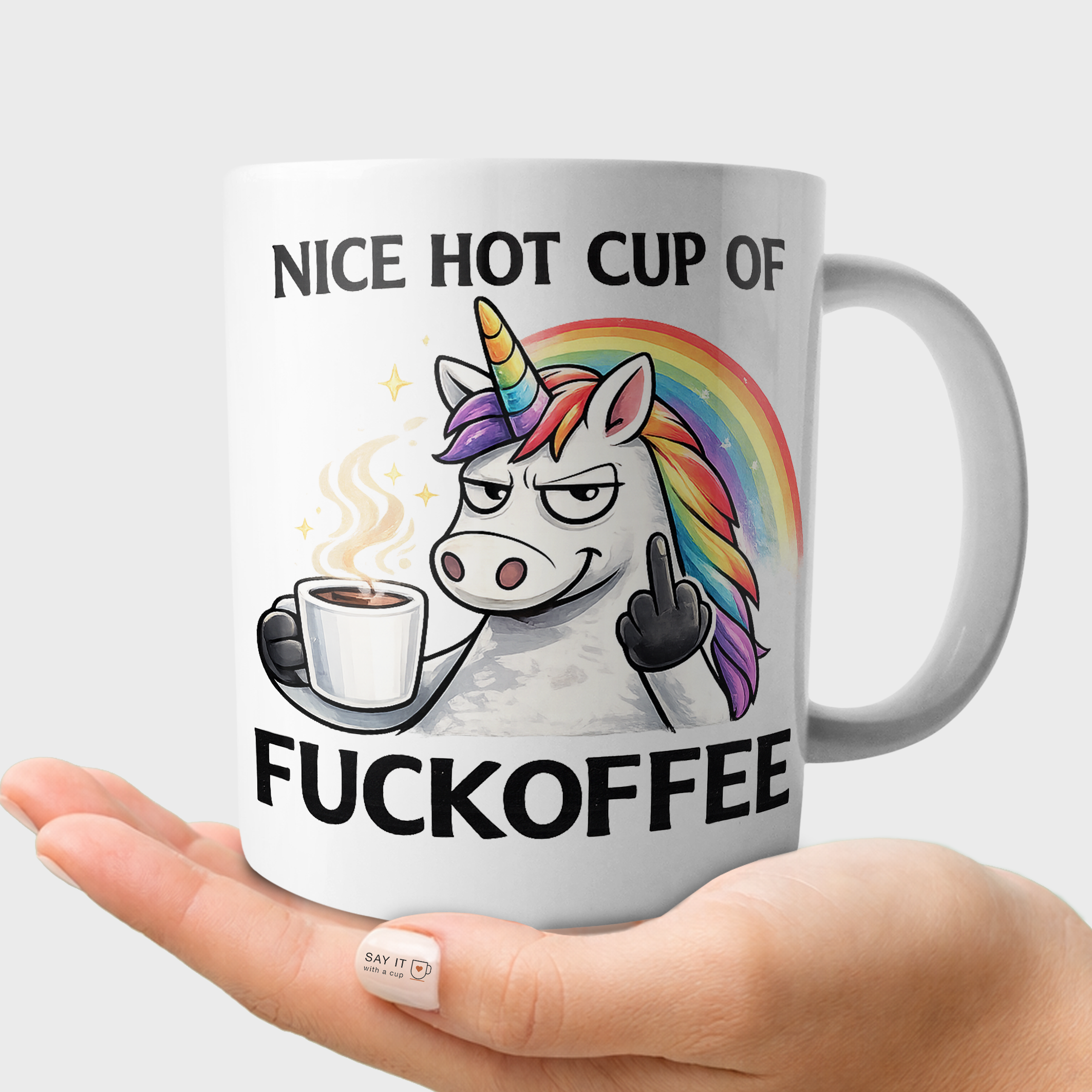 Nice Hot Cup of Fuckoffee Unicorn Coffee Cup