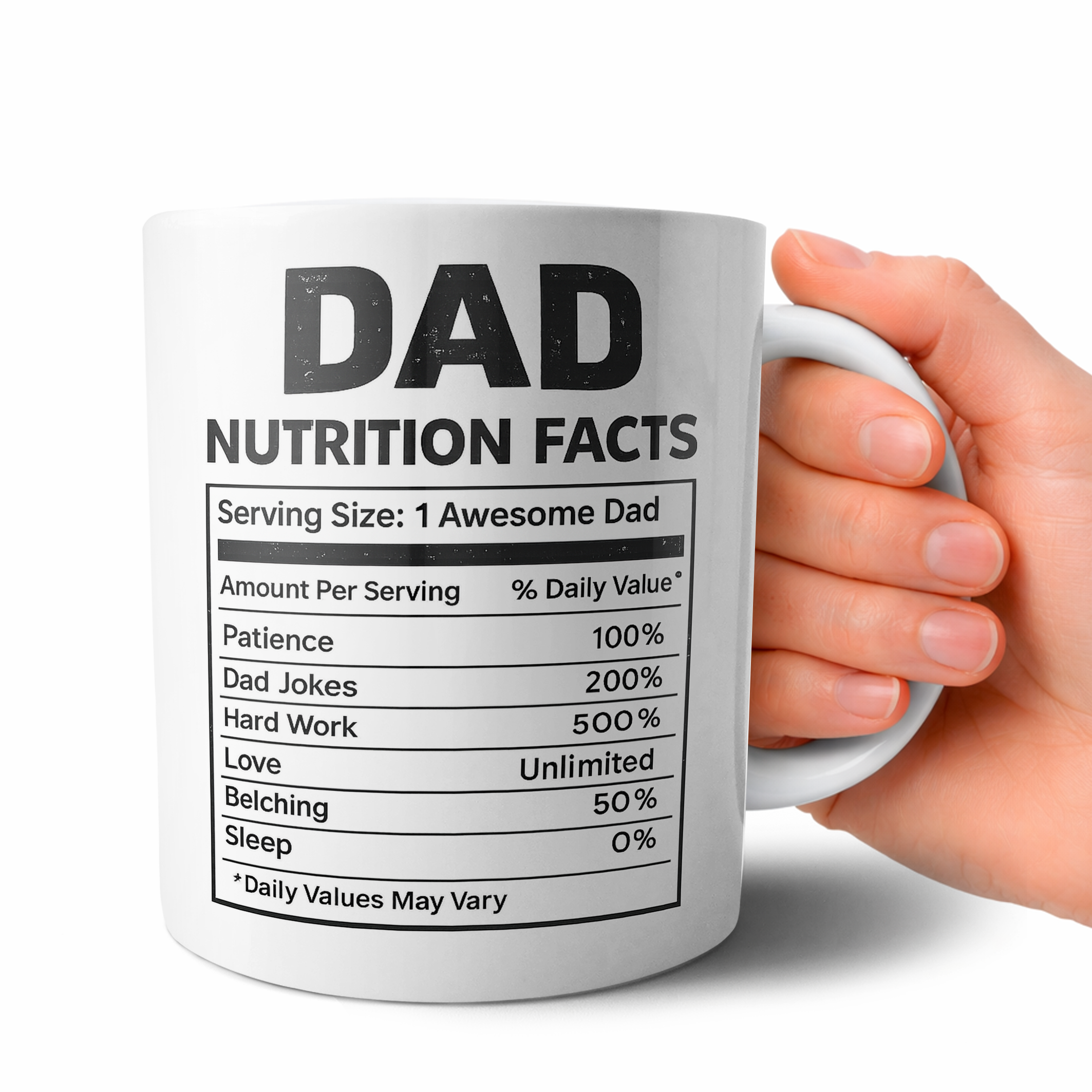 Dad Nutrition Facts Funny Gift