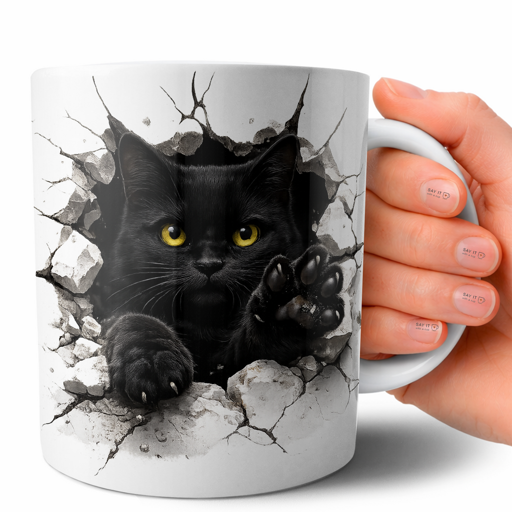Black Cat Mug – 3D Breakthrough