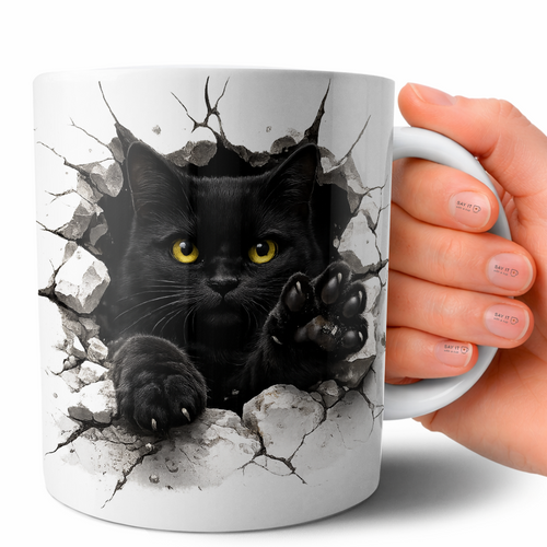Black Cat Mug – 3D Breakthrough