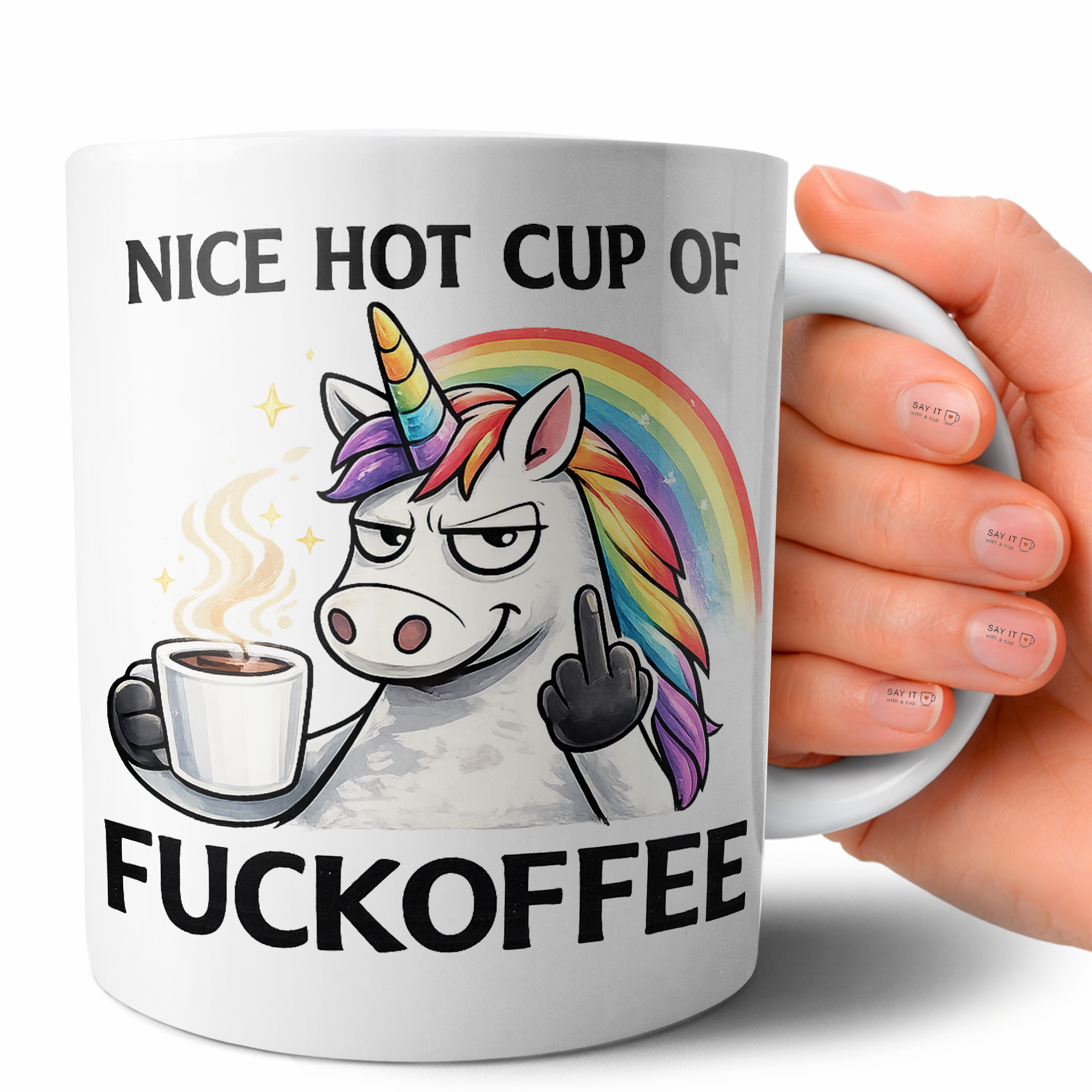Nice Hot Cup of Fuckoffee Unicorn Coffee Cup
