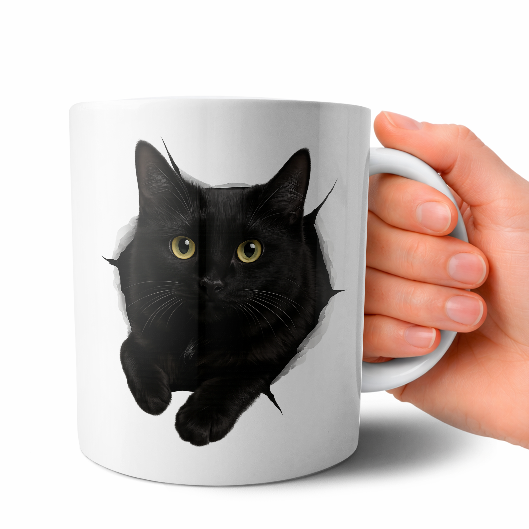 Black Cat Breaking Through Design