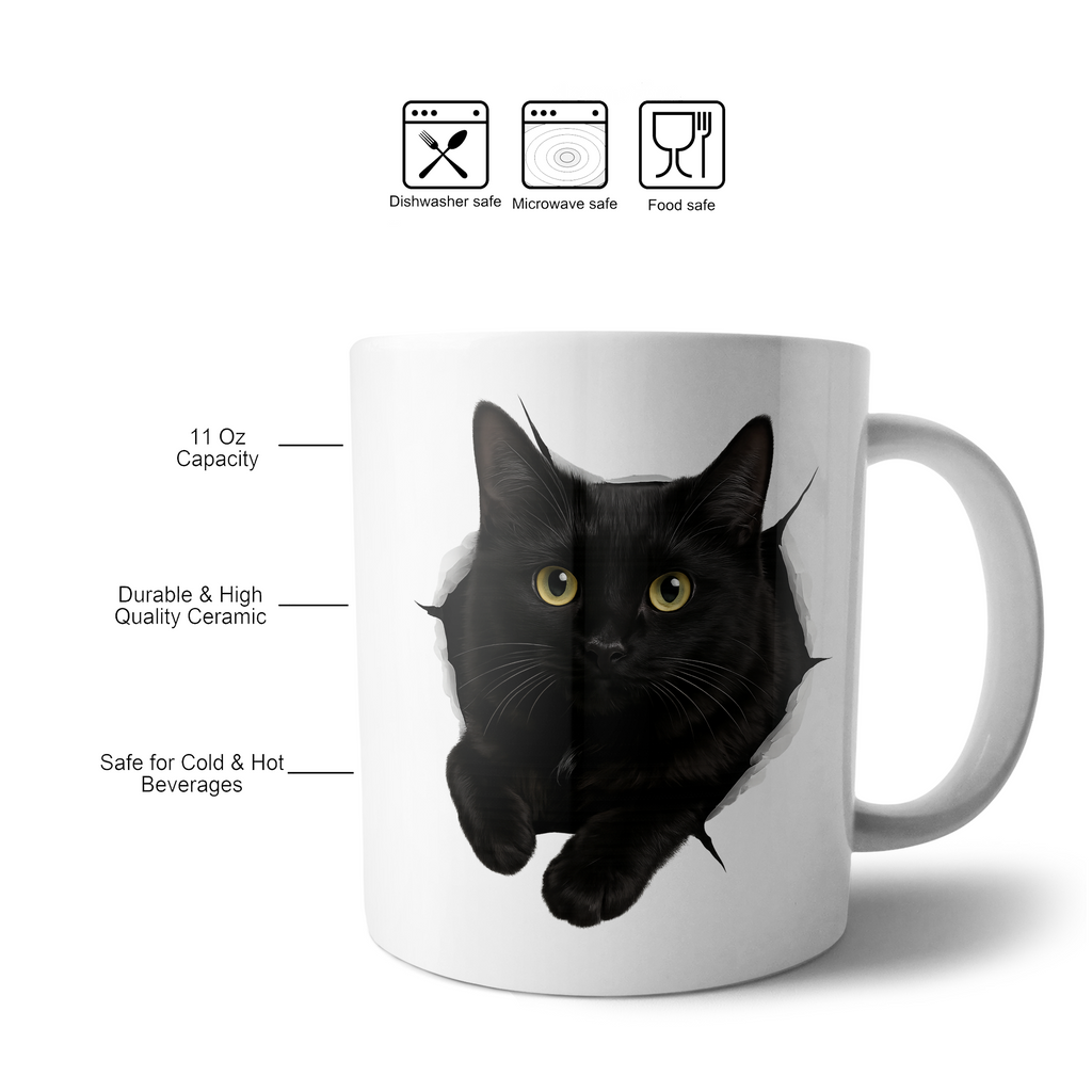 Black Cat Breaking Through Design