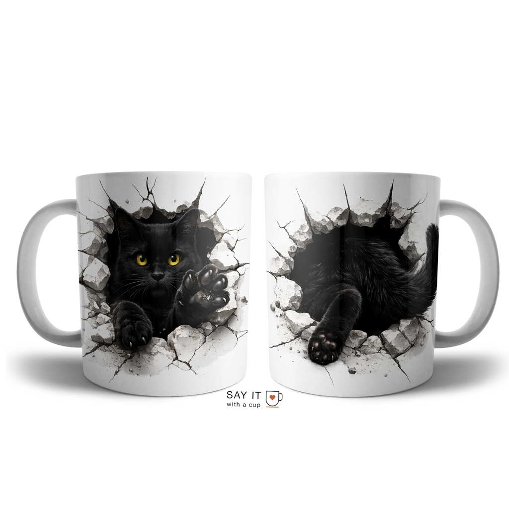Black Cat Mug – 3D Breakthrough